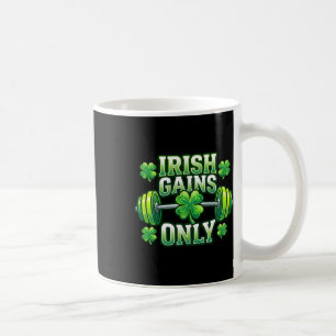 Irish Gains Only St Patricks Day Rbell Shamrock Li Coffee Mug