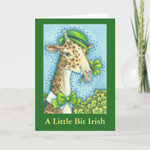 IRISH GIRAFFE ST. PATRICK'S DAY GREETING CARD