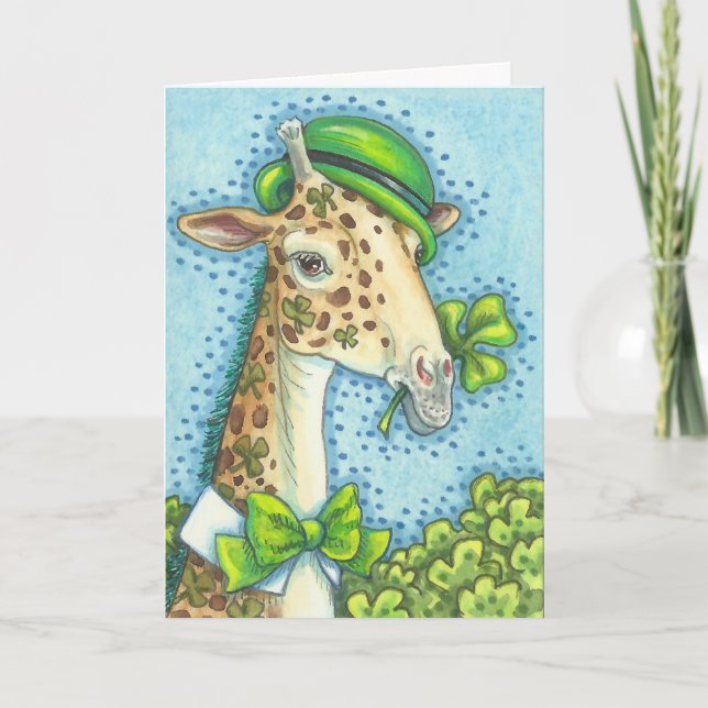 IRISH GIRAFFE ST. PATRICK'S DAY GREETING CARD (Front)