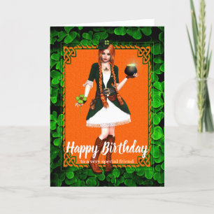 Irish Girl Birthday Card