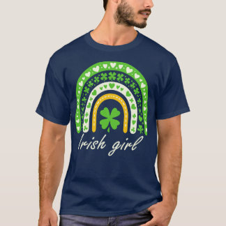 Irish girl Charming Clover Rainbow Tee