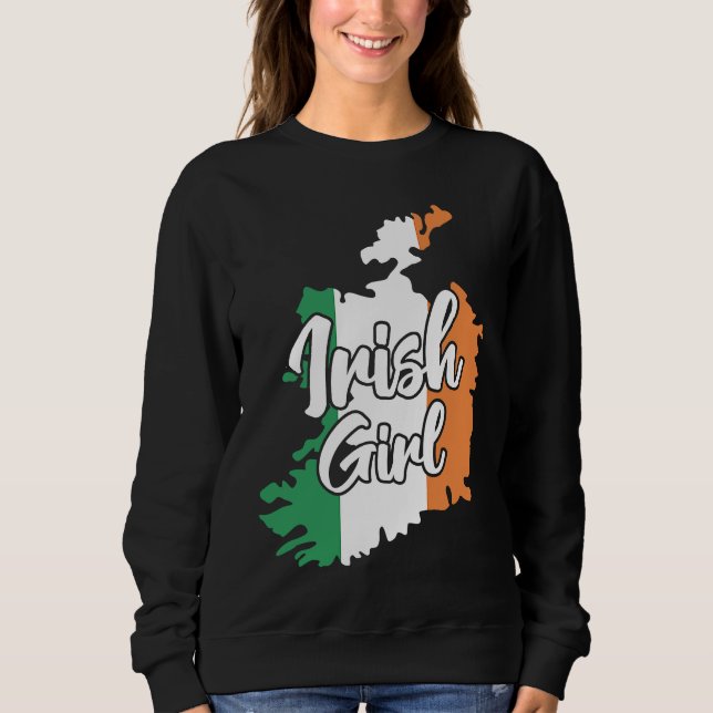 Irish Girl  Cute Ireland Sweatshirt (Front)