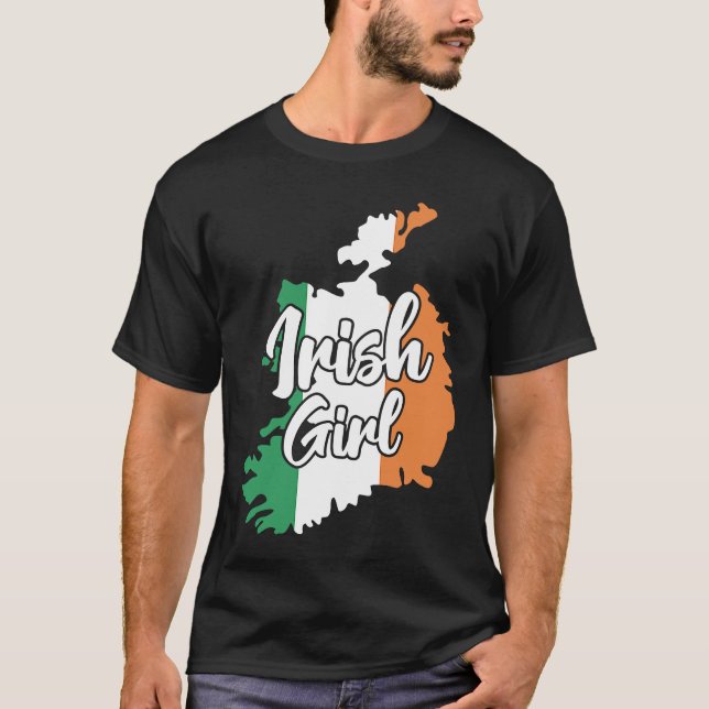 Irish Girl  Cute Ireland T-Shirt (Front)
