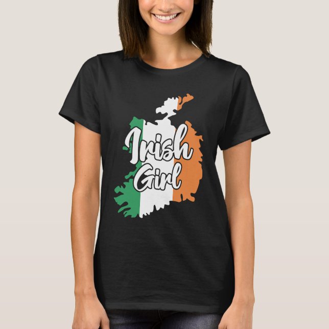 Irish Girl  Cute Ireland T-Shirt (Front)