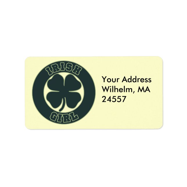 Irish Girl Label (Front)