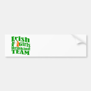 Irish girls drinking team bumper sticker