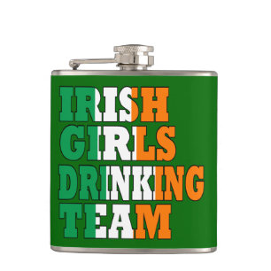 Irish girls drinking team hip flask