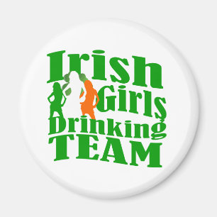 Irish girls drinking team magnet