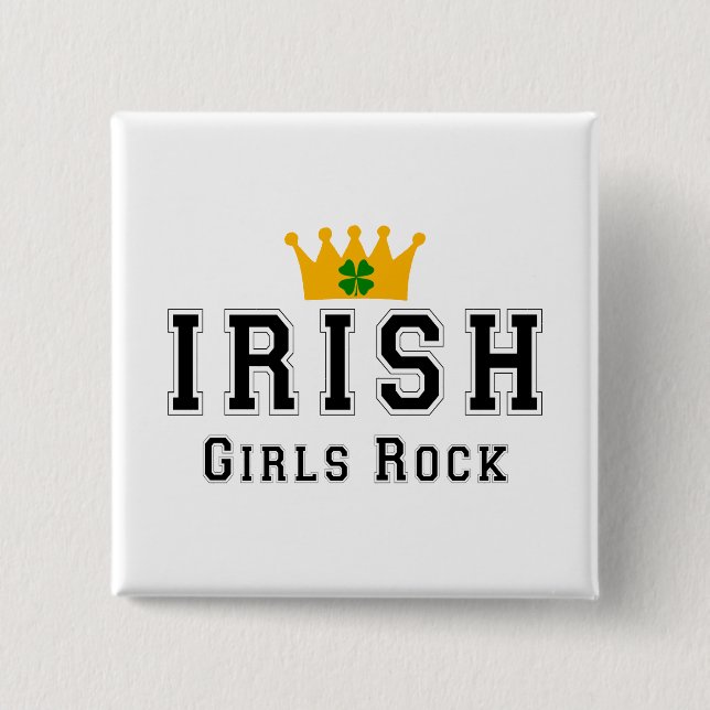 Irish Girls Rock 15 Cm Square Badge (Front)