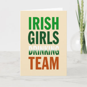 Irish Girls Team Green Color Card