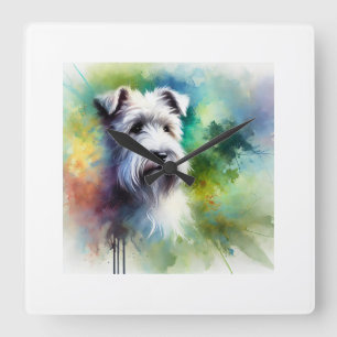 Irish Glen of Imaal Terrier 290824AREF108 - Waterc Square Wall Clock