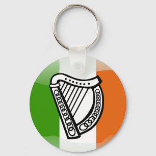 Irish glossy flag key ring