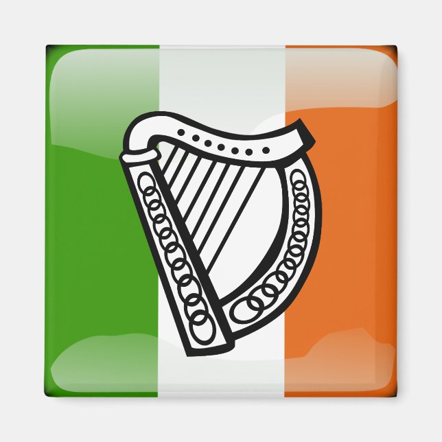 Irish glossy flag magnet (Front)