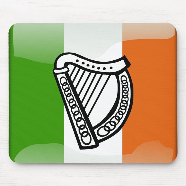 Irish glossy flag mouse pad (Front)