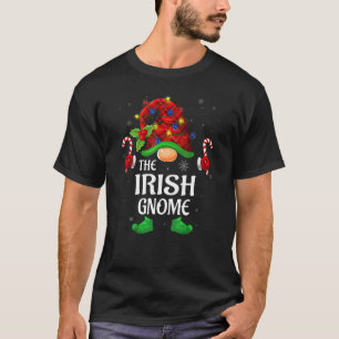 Irish Gnome Buffalo Red Plaid Matching Family Chri T-Shirt