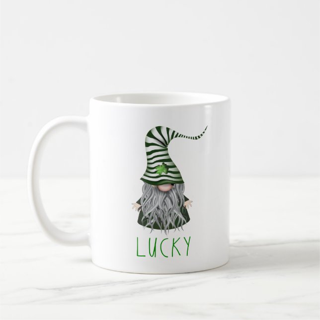 Irish Gnome St Patrick's Day Lucky Mug (Left)