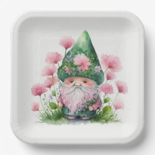 Irish Gnome St. Patrick's Day Party Paper Plate