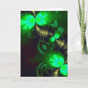 Irish Goblin – Emerald and Gold Ribbons Card