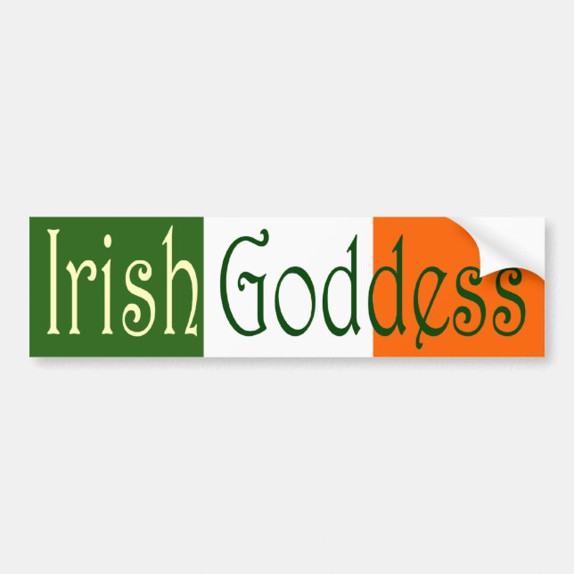 Irish Goddess Bumper Sticker (Front)