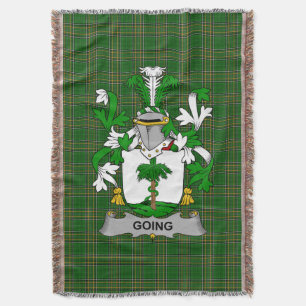 Irish Going Coat of Arms Family Crest Ireland Throw Blanket