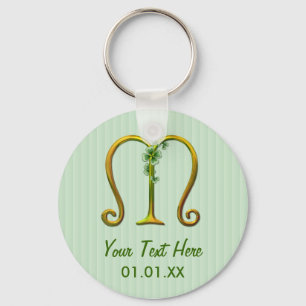 Irish Gold Monogram M Key Ring
