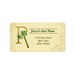 Irish Gold Monogram R Label