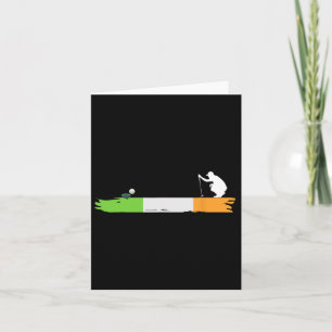Irish Golf Ireland Flag Golfing  Card