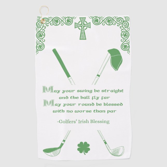 Irish Golfers' Blessing Bag Towel (Front)