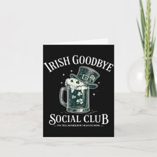 Irish goodbye social club funny st patricks day card