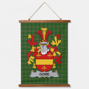 Irish Gore Coat of Arms Family Crest Hanging Tapestry