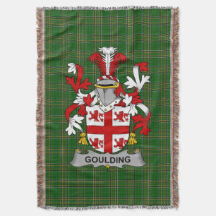Irish Goulding or O_Goillin Coat of Arms Family C Throw Blanket