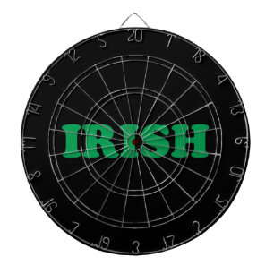 Irish green black modern Saint Patrick's Day Dartboard