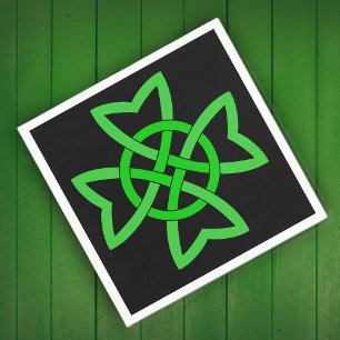 Irish Green Celtic Knot Napkin