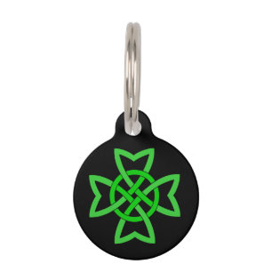 Irish Green Celtic Knot Pet Tag
