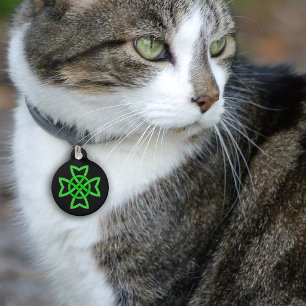Irish Green Celtic Knot Pet Tag
