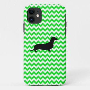 Irish Green Chevron with Dachshund Case-Mate iPhon iPhone 11 Case