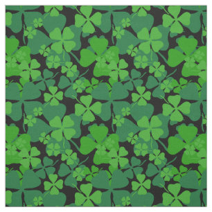 Irish, green clover, shamrock fabric print