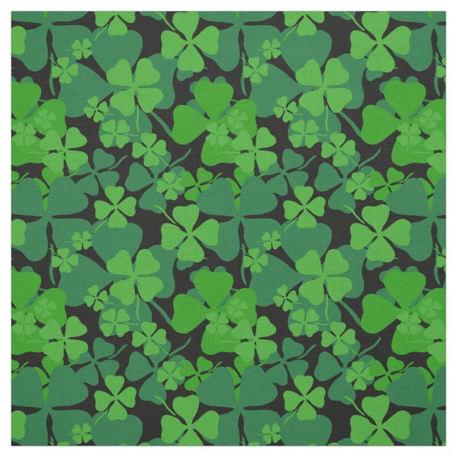 Irish, green clover, shamrock fabric print (Swatch)