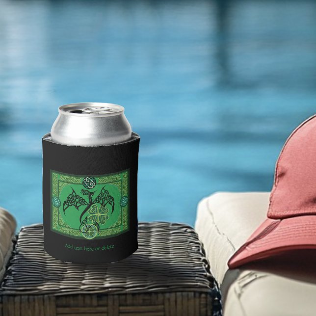 Irish Green Dragon Celtic Can Cooler (Creator Uploaded)