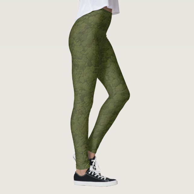 Irish Green Leggings - Clover Pattern Yoga Gift (Right)
