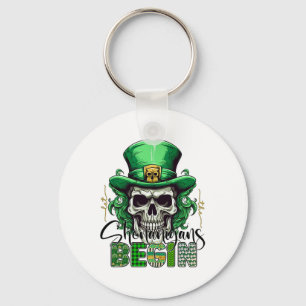 Irish Green Let The Shenanigans Begin Retro St Pat Key Ring