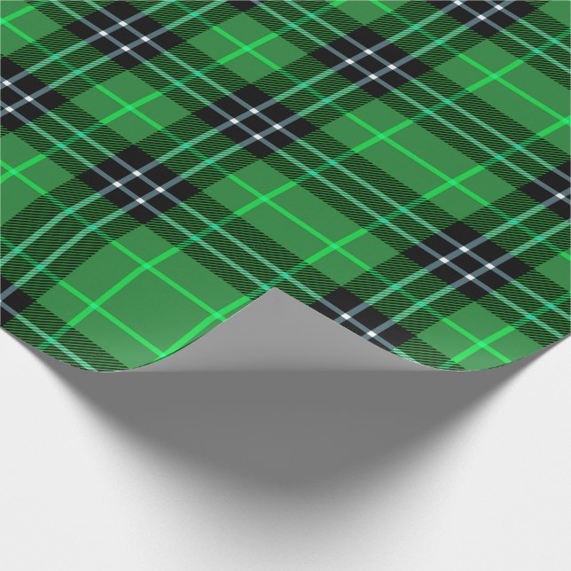 Irish Green Plaid Wrapping Paper (Corner)