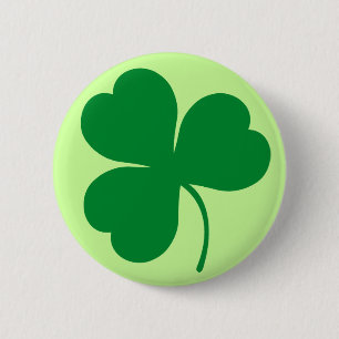 Irish Green Shamrock Clover Gift 6 Cm Round Badge