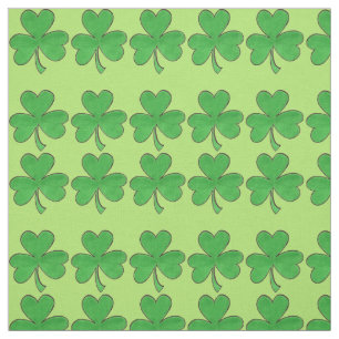 Irish Green Shamrock Clover St. Patrick's Day Fabric