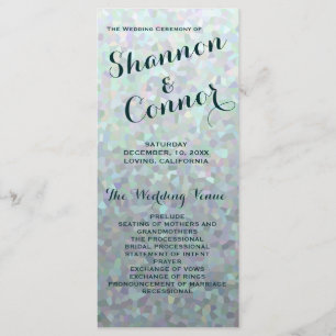 Irish Green Wedding Program