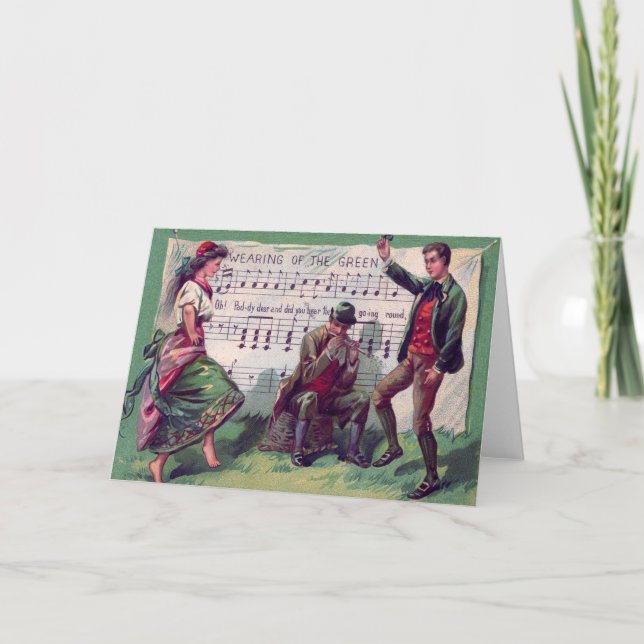 Irish Gypsy Wearing of The Green Jig Card (Front)