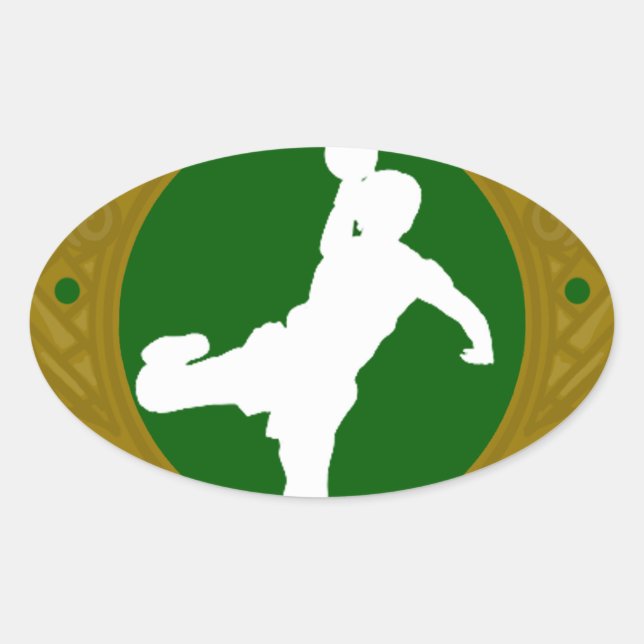 Irish Handball.png Oval Sticker (Front)
