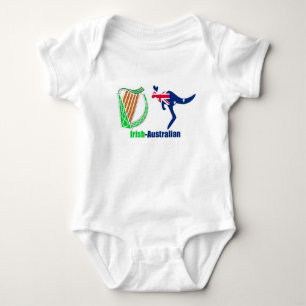 Irish Harp-Australia Flag Baby-Jersey-Bodysuit Baby Bodysuit