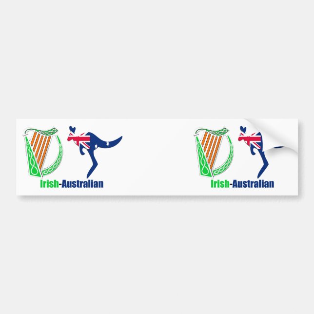 Irish Harp-Australia flag Bumper-Sticker Bumper Sticker (Front)