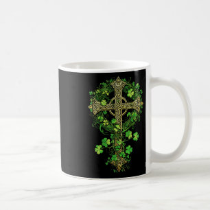 Irish Harp Celtic Cross Knot Clover St Shamrock Coffee Mug
